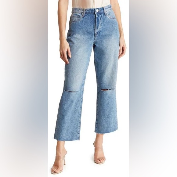 Blank NYC Denim - NWT Blank NYC The Baxter Ribcage Straight leg Jeans with Cuts on Knees - Size 29